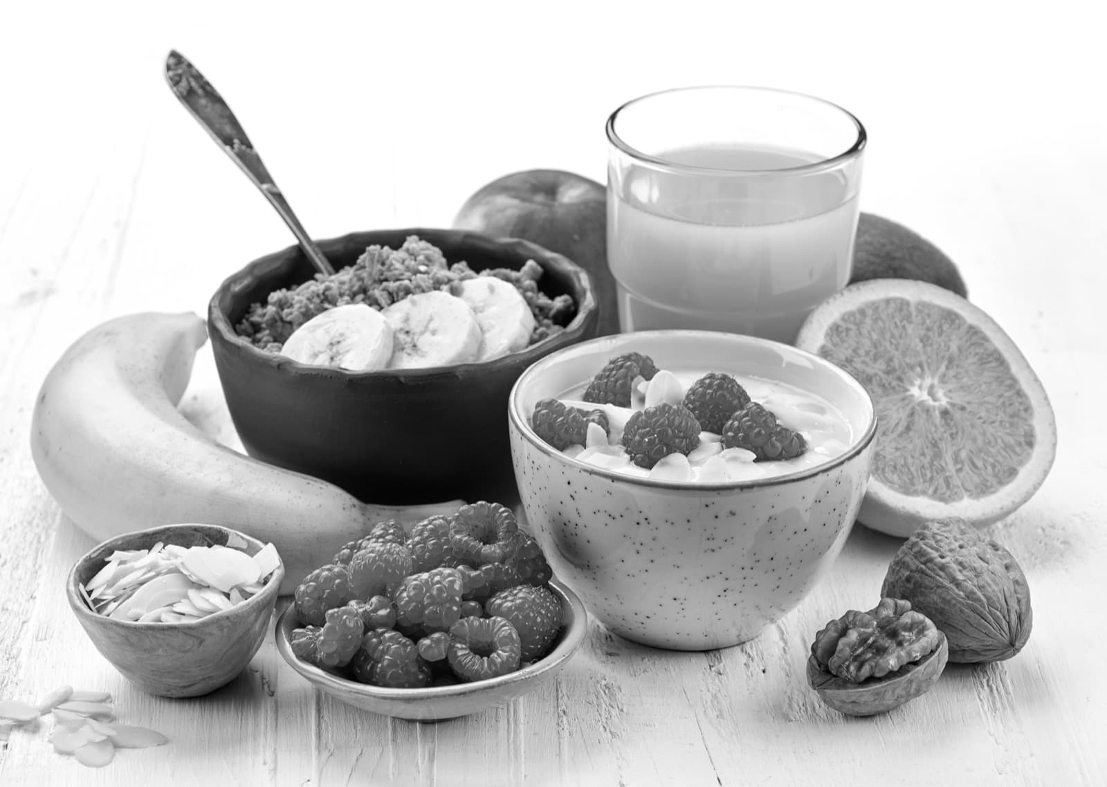 Ontbijt met fruit en noten